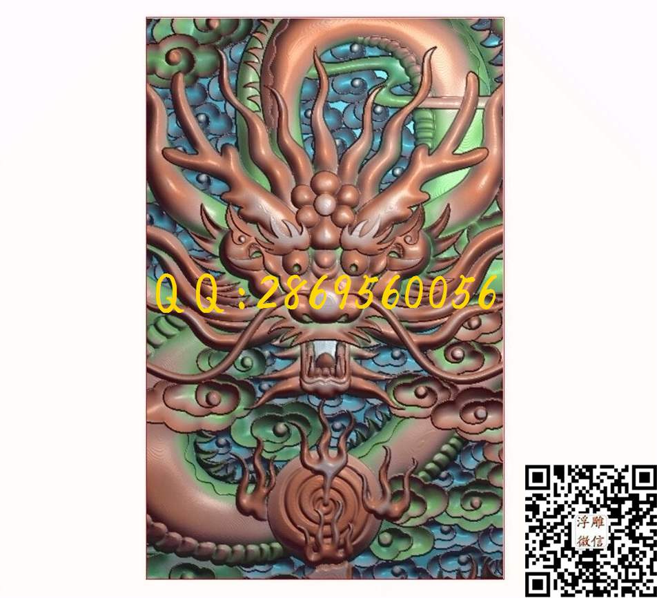 龙头 27-43-4_龙牌玉雕龙挂件46牌精雕图浮雕图